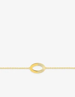 Bracelet plaqué or motif fantaisie oval SO OR