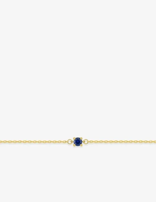 Bracelet plaqué or, oxyde de zirconium bleu SO OR