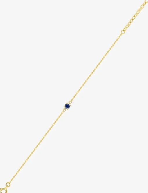 Bracelet plaqué or, oxyde de zirconium bleu SO OR