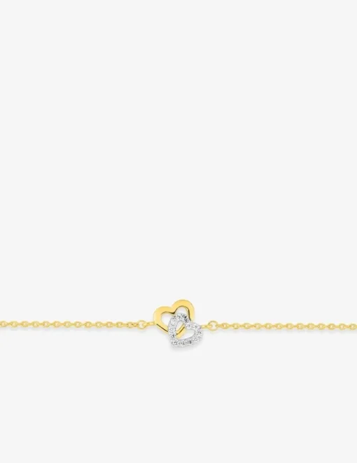 Bracelet plaqué or, oxydes de zirconium et rhodium SO OR