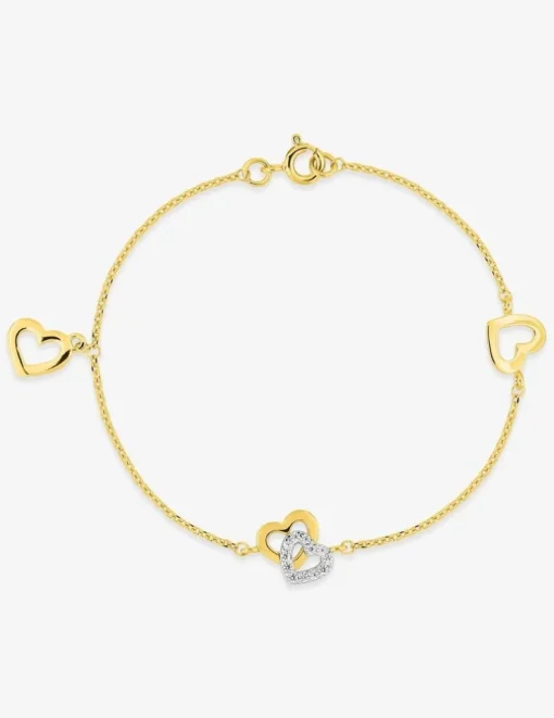 Bracelet plaqué or, oxydes de zirconium et rhodium SO OR