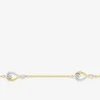 Bracelet plaqué or oxydes de zirconium et rhodium SO OR