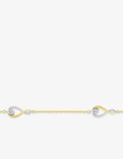 Bracelet plaqué or oxydes de zirconium et rhodium SO OR