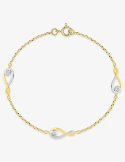 Bracelet plaqué or oxydes de zirconium et rhodium SO OR