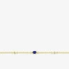 Bracelet plaqué or, oxydes de zirconium bleus et blancs SO OR