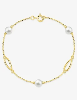 Bracelet plaqué or perles et motifs de goutte SO OR
