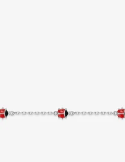 Bracelet pour enfant en argent 925 ‰ rhodié motifs 3 coccinelles SO OR