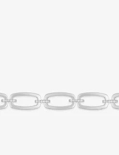 Bracelet rectangles argent 925‰ rhodié et oxydes de zirconium SO OR