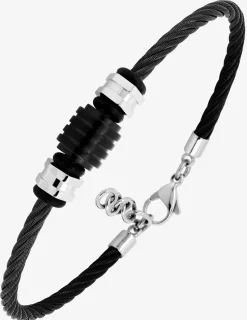 Bracelet rigide en acier avec imprimé noir SO OR