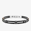 Bracelet rigide en acier et imprimé noir SO OR