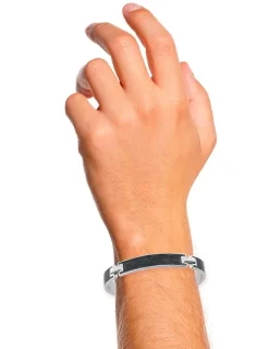 Bracelet rigide pour homme argent 925 ‰ rhodié SO OR