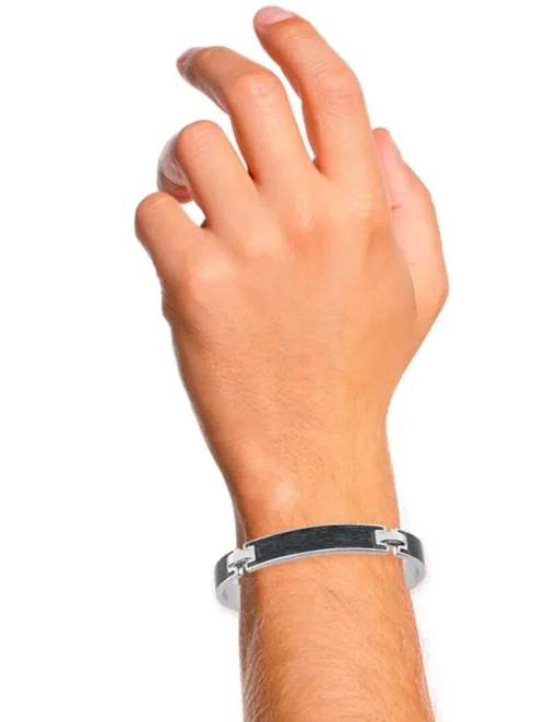 Bracelet rigide pour homme argent 925 ‰ rhodié SO OR