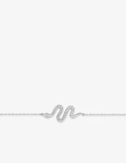 Bracelet serpent argent 925‰ rhodié et oxydes de zirconium SO OR