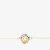 Bracelet tricolore en or 375‰ et oxyde de zirconium SO OR