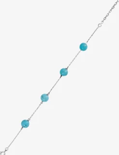 Bracelet turquoises et argent 925‰ rhodié SO OR