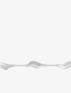 Bracelet vagues en argent 925‰ rhodié SO OR