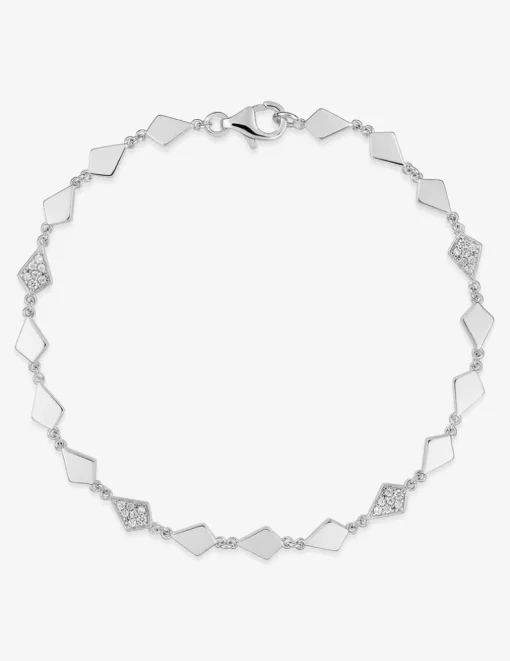 Bracelets motifs géométriques argent 925‰ rhodié et oxydes de zirconium SO OR