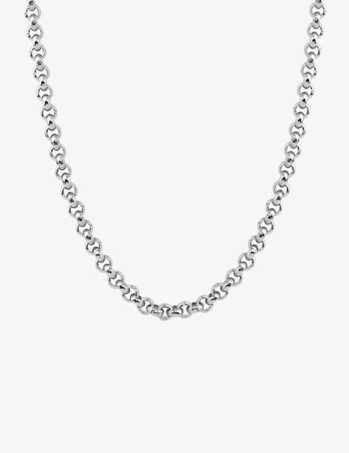 Chaine acier gris maille forçat ronde SO OR