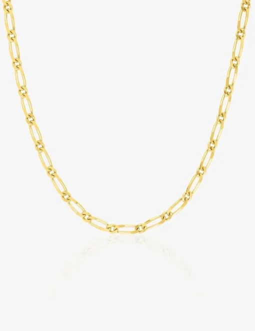Chaine cheval alternée 1+1 en or jaune 375 ‰ SO OR