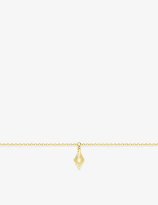 Chaine de cheville or jaune 750 ‰ motif losange SO OR