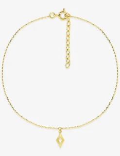 Chaine de cheville or jaune 750 ‰ motif losange SO OR