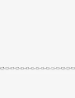 Chaine forçat diamantée or blanc 750 ‰ 0,85 mm SO OR