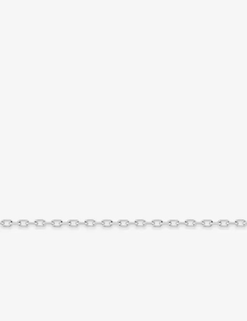 Chaine forçat diamantée or blanc 750 ‰ 0,85 mm SO OR