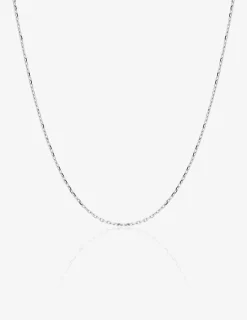 Chaine forçat diamantée or blanc 750 ‰ 0,85 mm SO OR