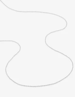 Chaine forçat diamantée or blanc 750 ‰ 0,85 mm SO OR