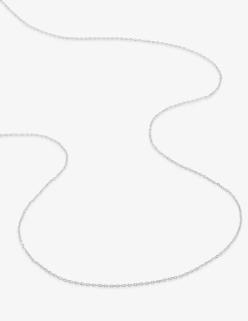 Chaine forçat diamantée or blanc 750 ‰ 0,85 mm SO OR