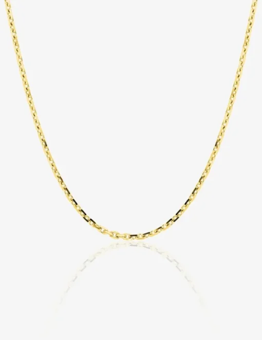 Chaine forçat diamantée or jaune 750 ‰ 1,60 mm SO OR