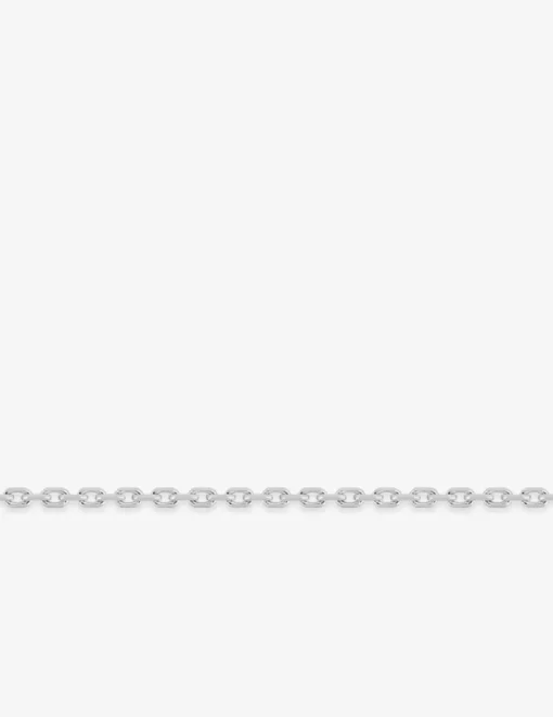 Chaine forçat diamantée or blanc 750 ‰ 0,97 mm SO OR