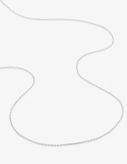 Chaine forçat diamantée or blanc 750 ‰ 0,97 mm SO OR