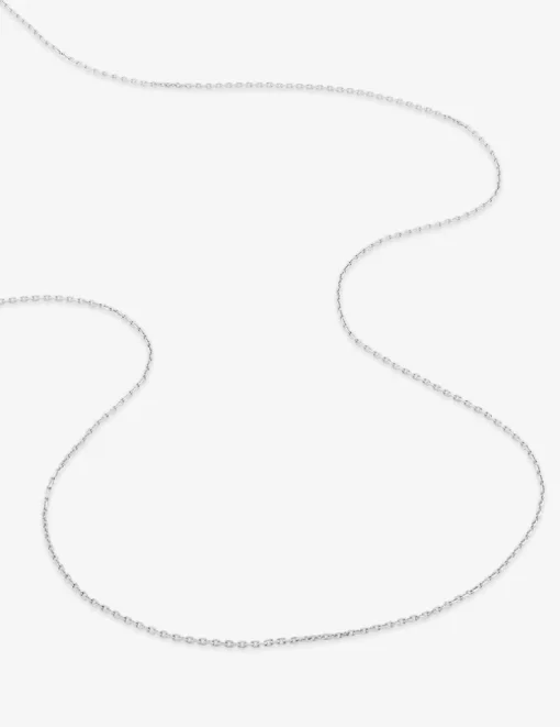 Chaine forçat diamantée or blanc 750 ‰ 0,97 mm SO OR