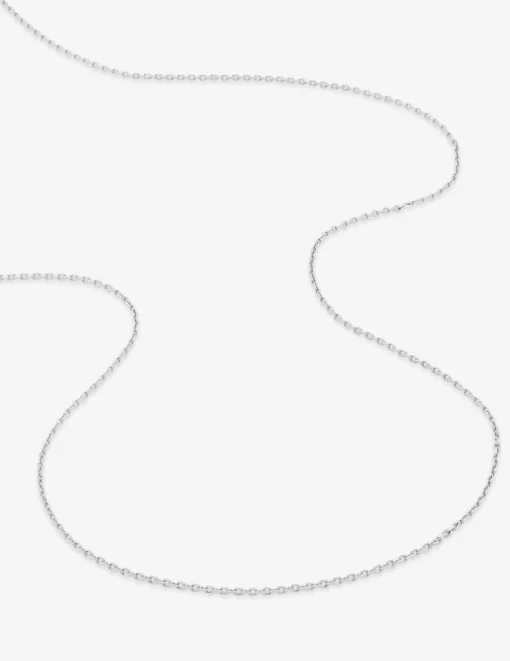 Chaine forçat diamantée or blanc 750 ‰ 1,15 mm SO OR