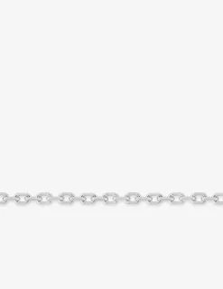 Chaine forçat diamantée or blanc 750 ‰ 1,45 mm SO OR