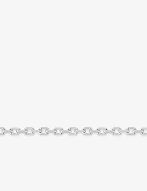 Chaine forçat diamantée or blanc 750 ‰ 1,45 mm SO OR