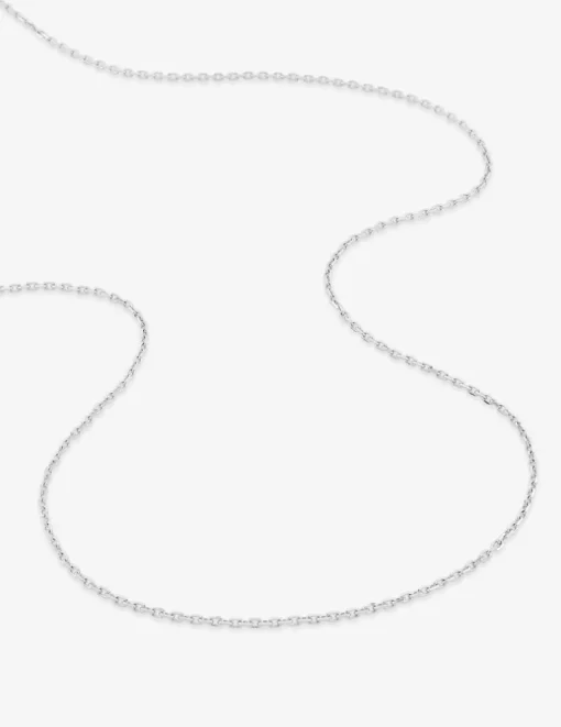 Chaine forçat diamantée or blanc 750 ‰ 1,45 mm SO OR