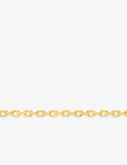 Chaine forçat diamantée or jaune 750 ‰ 1,45 mm SO OR