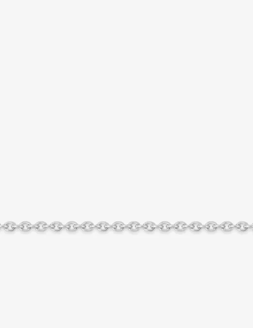 Chaine forçat ronde or blanc 750 ‰ 1,10 mm SO OR