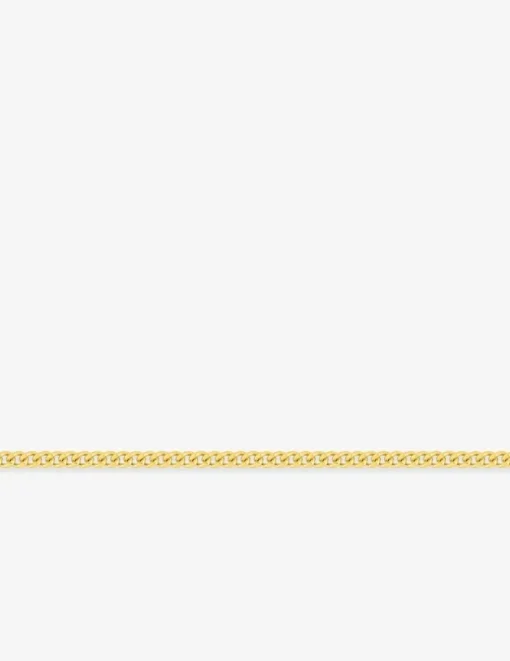 Chaine gourmette diamantée or jaune 750 ‰ 0,87 mm SO OR