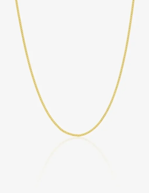 Chaine gourmette diamantée or jaune 750 ‰ 0,87 mm SO OR