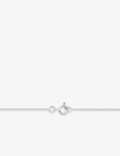 Chaine gourmette diamantée or blanc 750 ‰ 1,00 mm SO OR