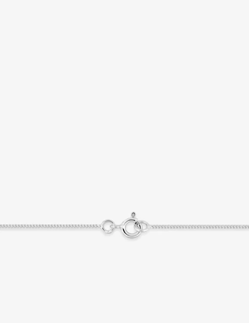 Chaine gourmette diamantée or blanc 750 ‰ 1,00 mm SO OR