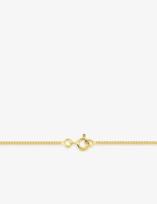 Chaine gourmette diamantée or jaune 750 ‰ 1,35 mm SO OR