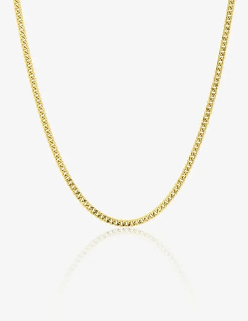 Chaine gourmette diamantée or jaune 750 ‰ 1,62 mm SO OR