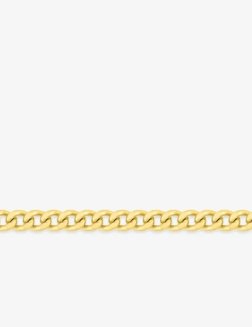 Chaine gourmette diamantée or jaune 750 ‰ 2,29 mm SO OR