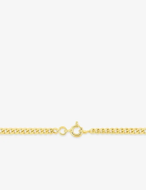 Chaine gourmette diamantée or jaune 750 ‰ 2,90 mm SO OR