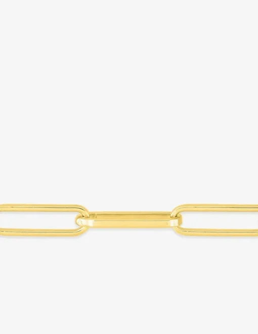 Chaine maille forçat rectangle en or jaune 375 ‰ SO OR