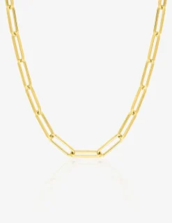 Chaine maille forçat rectangle en or jaune 375 ‰ SO OR